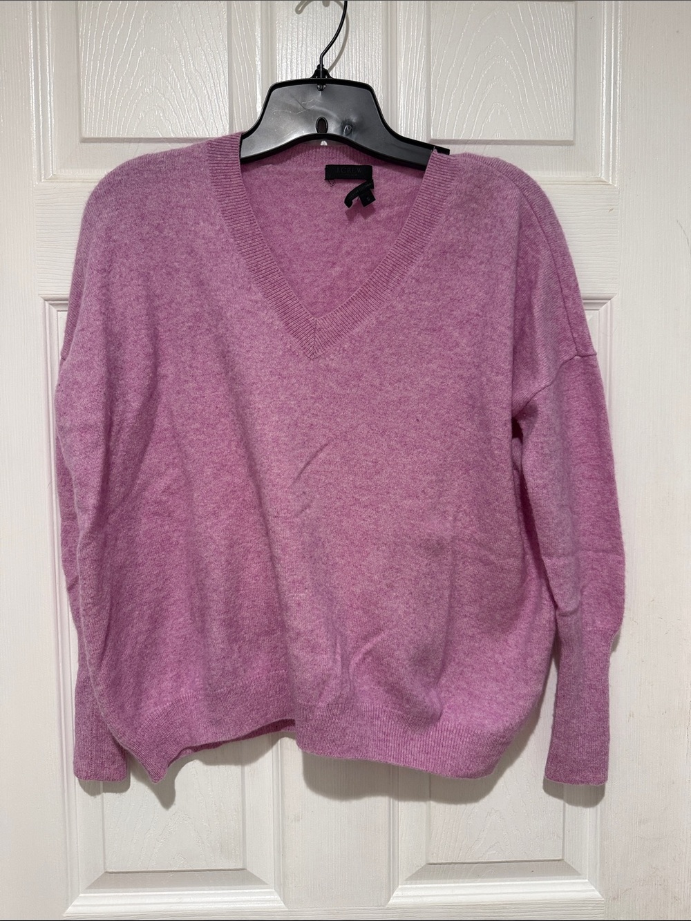 J. Crew Collection Cashmere V-Neck Sweater in Dusty Rose